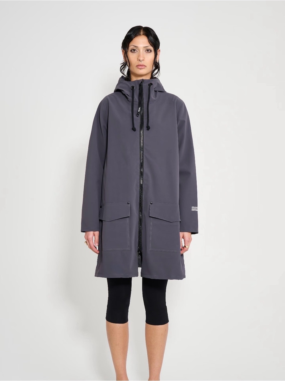 Stutterheim Mosebacke Patch Raincoat – Mystic Blue | Size M
